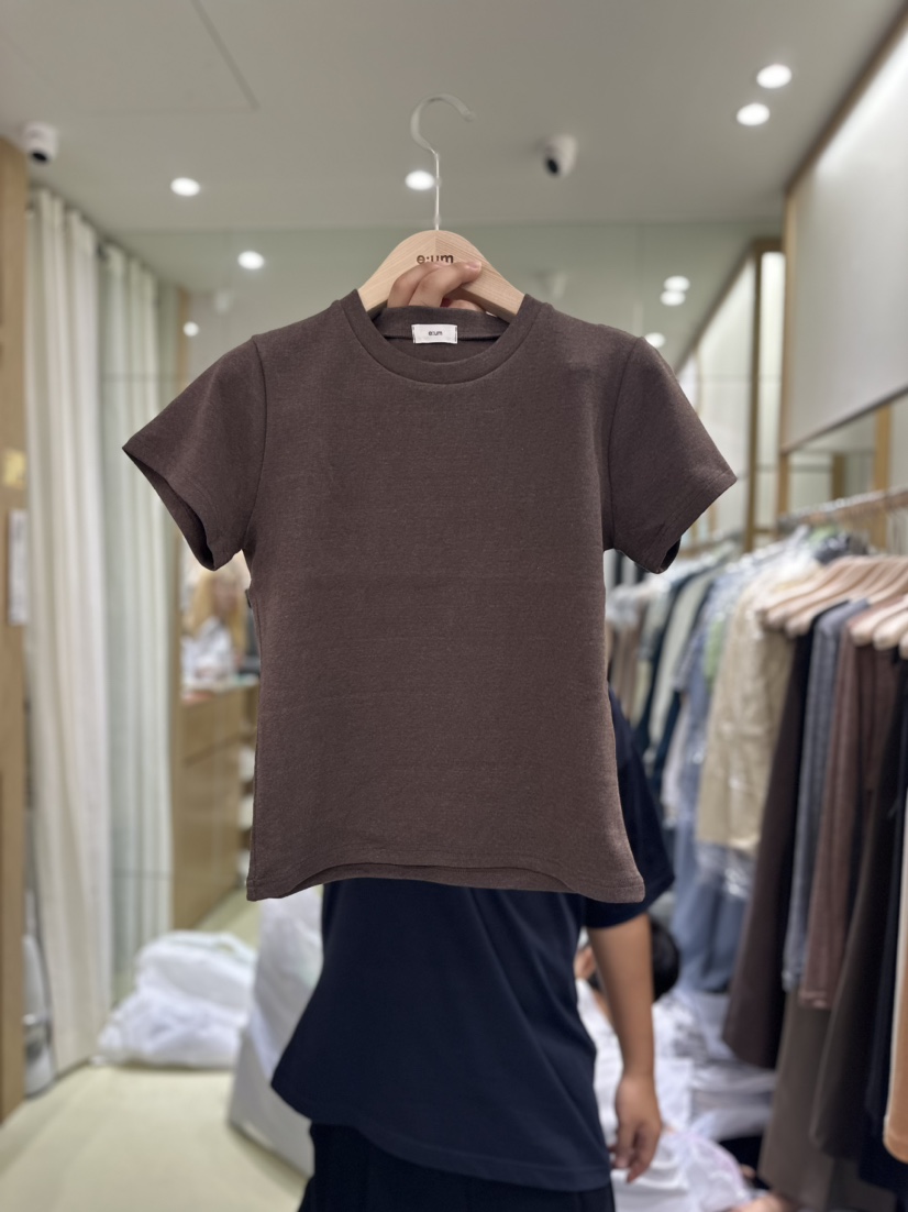 eum韓國直郵女裝新品推薦24春夏熱賣休閑真品人氣T恤秋款EUMT恤圖色3