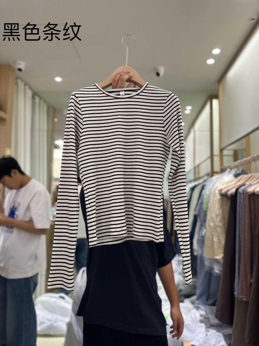 eum韓國直郵女裝新品真品時尚推薦熱賣24春夏長袖T恤秋款EUM長袖T恤圖色1