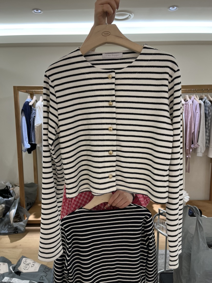 TIZZI韓國直郵東大門實拍女裝新款時尚休閑人氣24秋夏針織衫TIZZI針織衫圖色1