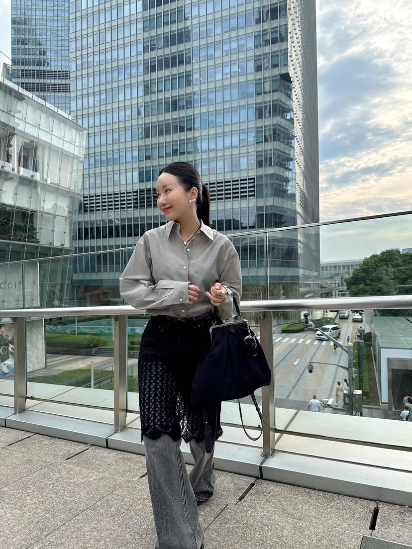 MADE-P韓國直郵女裝新品時尚真品推薦24秋夏人氣襯衫蕾絲衫MADE-P襯衫/蕾絲衫