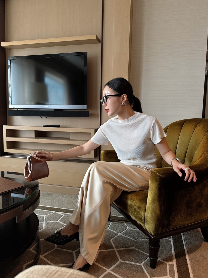 MADE-P韓國直郵東大門代購女裝新品真品休閑推薦24秋夏T恤褶皺MADE-PT恤