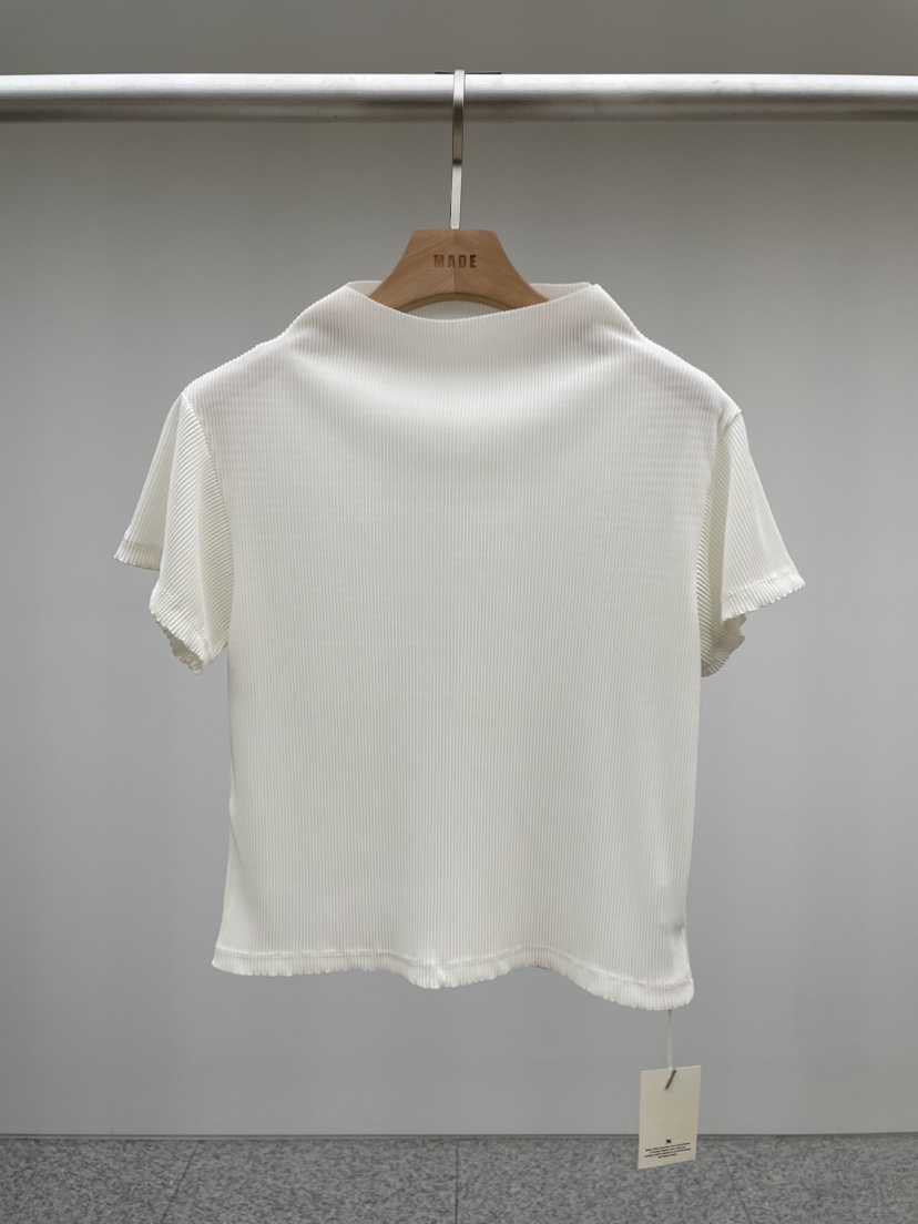 MADE-P韓國直郵東大門代購女裝新品真品休閑推薦24秋夏T恤褶皺MADE-PT恤圖色1