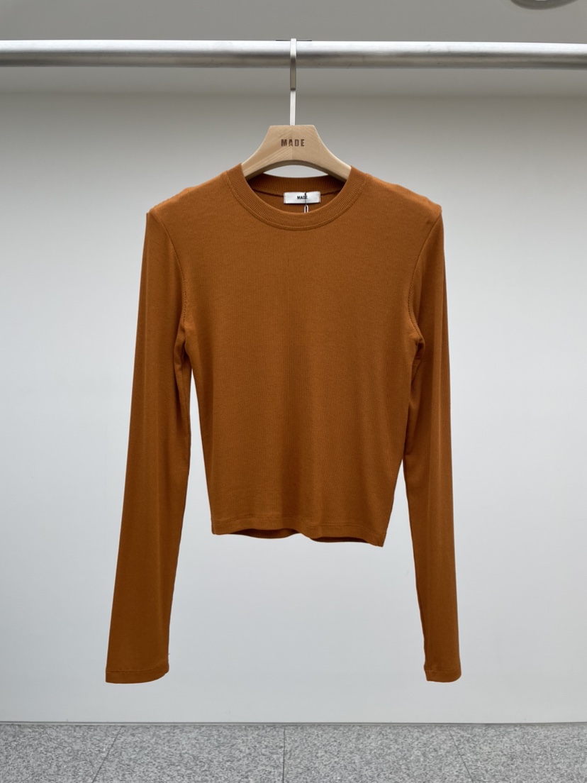 MADE-P直郵韓國代購女裝新款真品熱賣24秋夏時尚長袖T恤MADE-P長袖T恤圖色2