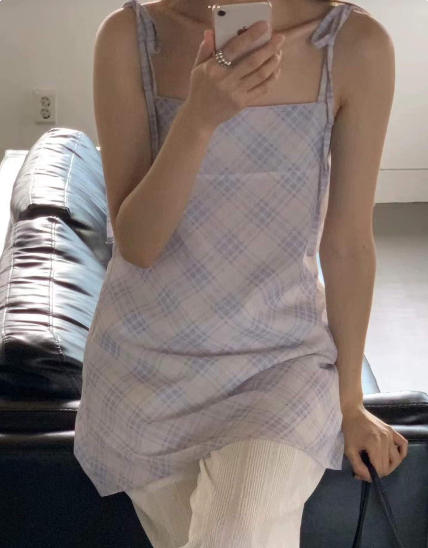 MORGAN韓國直郵東大門代購女士新品職業休閑人氣連衣裙格紋BABY SALON連衣裙