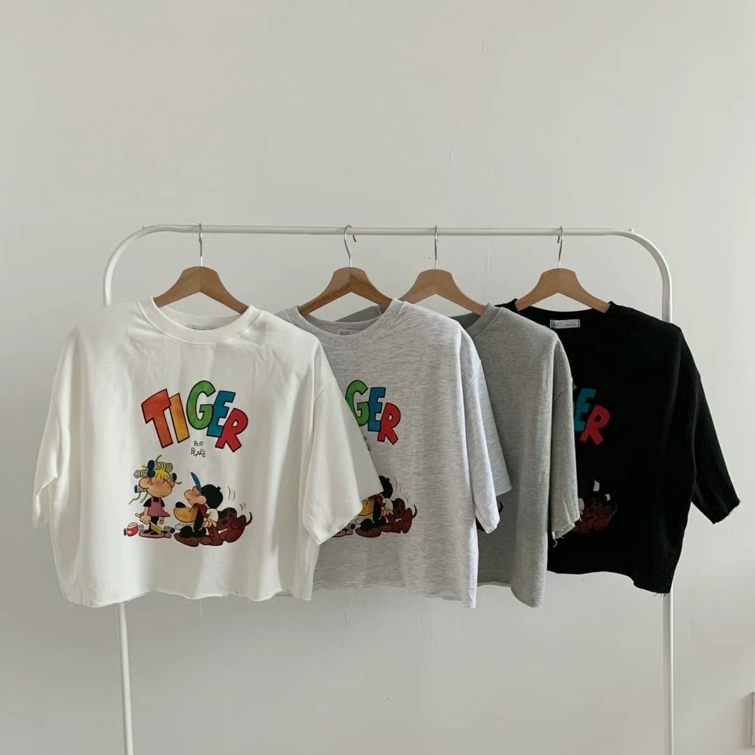 OBJET-ot韓國直郵女裝新品真品休閑時尚24秋夏推薦T恤短款OBJETT恤圖色2左二色