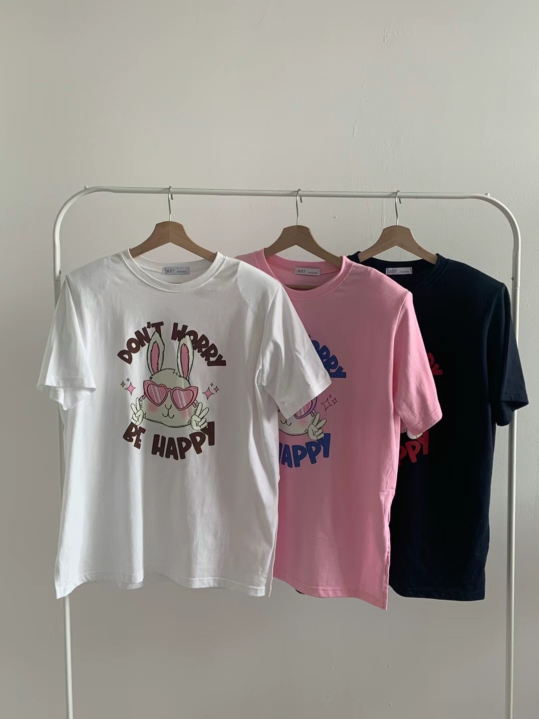 OBJET-ot直郵韓國代購女士新款真品24秋夏休閑熱賣時尚T恤OBJETT恤圖色2左二色
