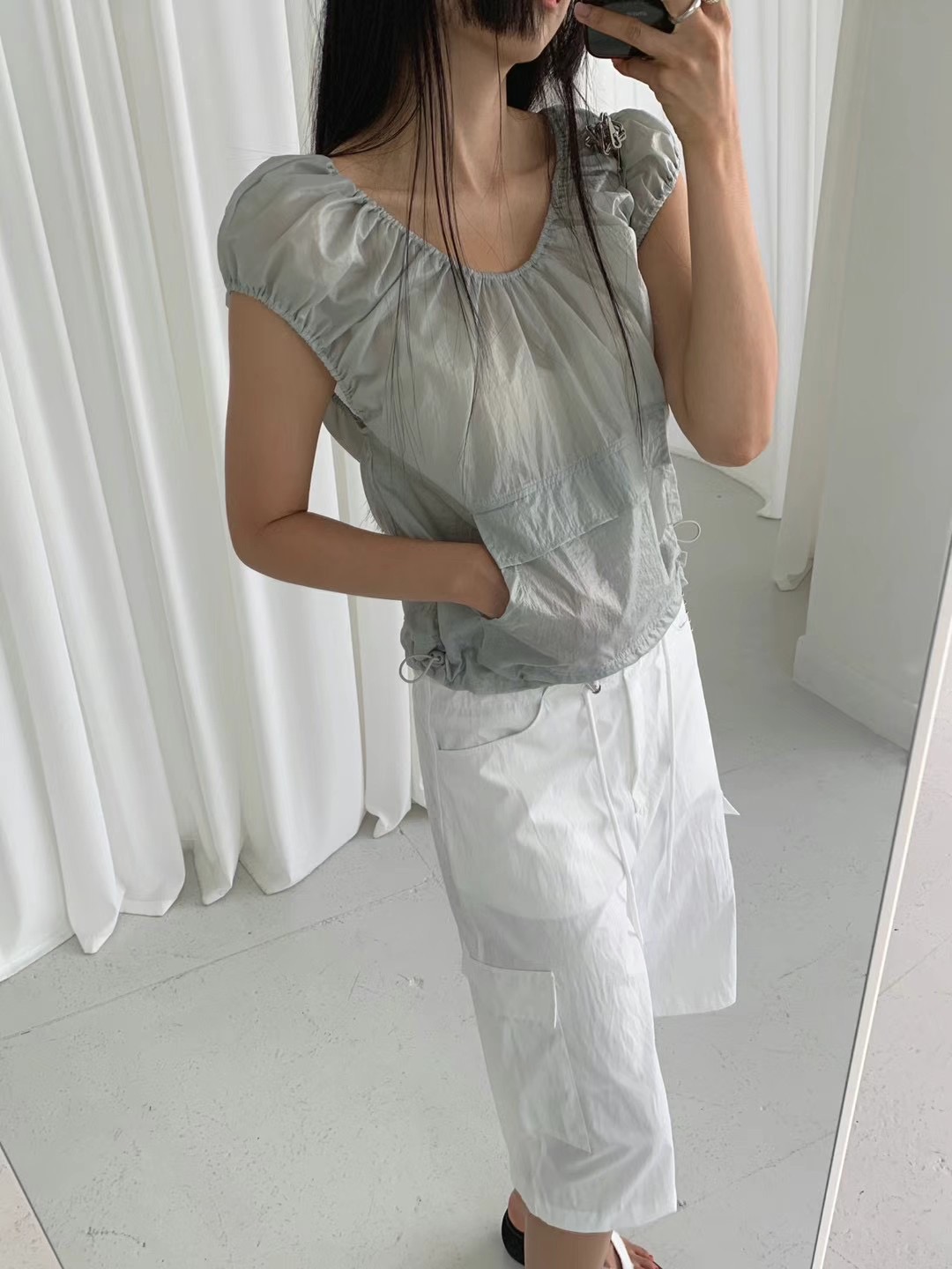 OWL韓國直郵女裝新品真品熱賣24春夏人氣推薦時尚襯衫蕾絲衫OWL襯衫/蕾絲衫