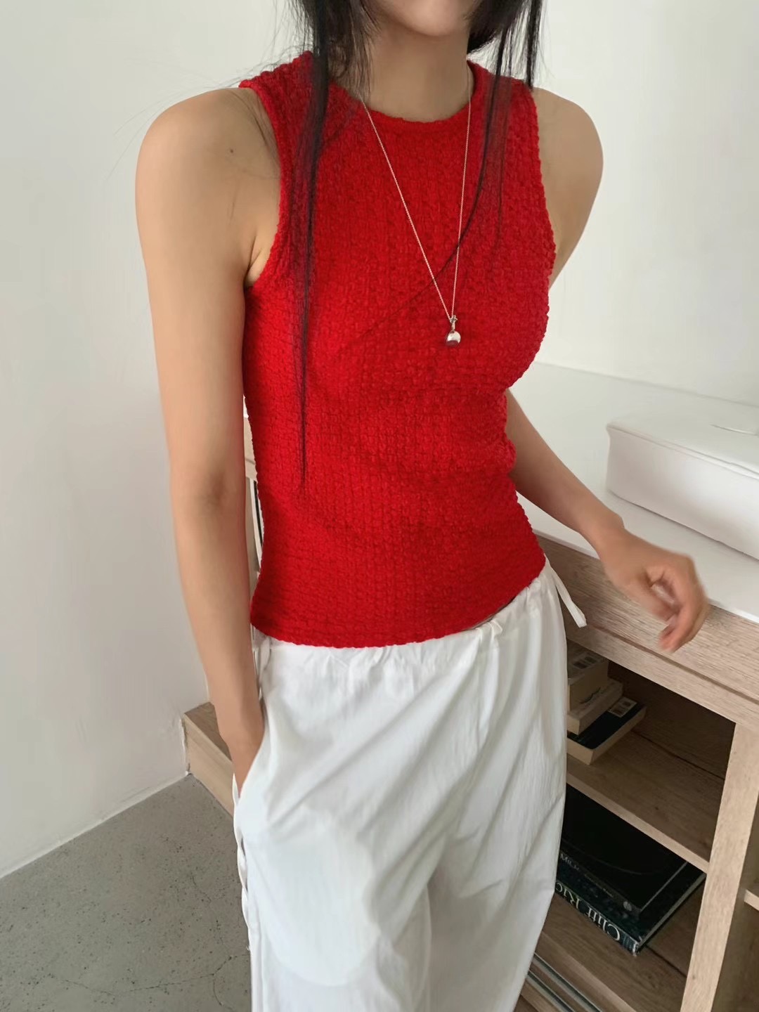 OWL韓國直郵東大門實拍女裝新款24春夏熱賣休閑真品吊帶背心OWL吊帶/背心圖色2