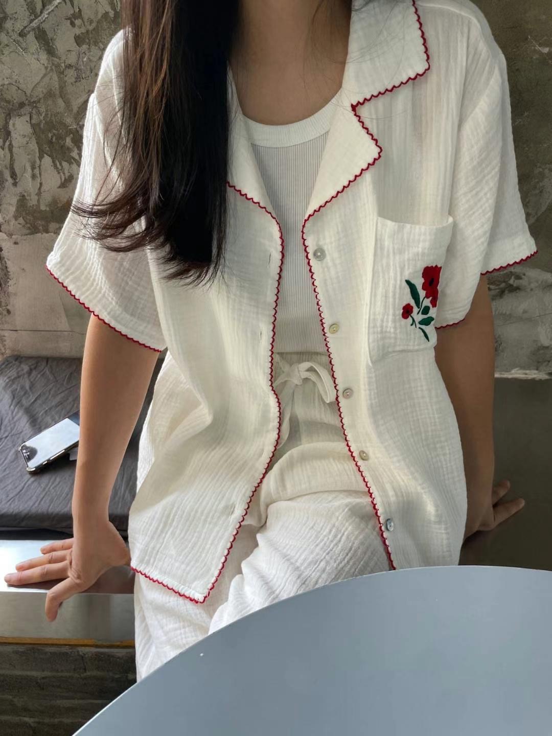 4PI韓國直郵東大門實拍女士新款真品24秋夏熱賣襯衫蕾絲衫4PI襯衫/蕾絲衫