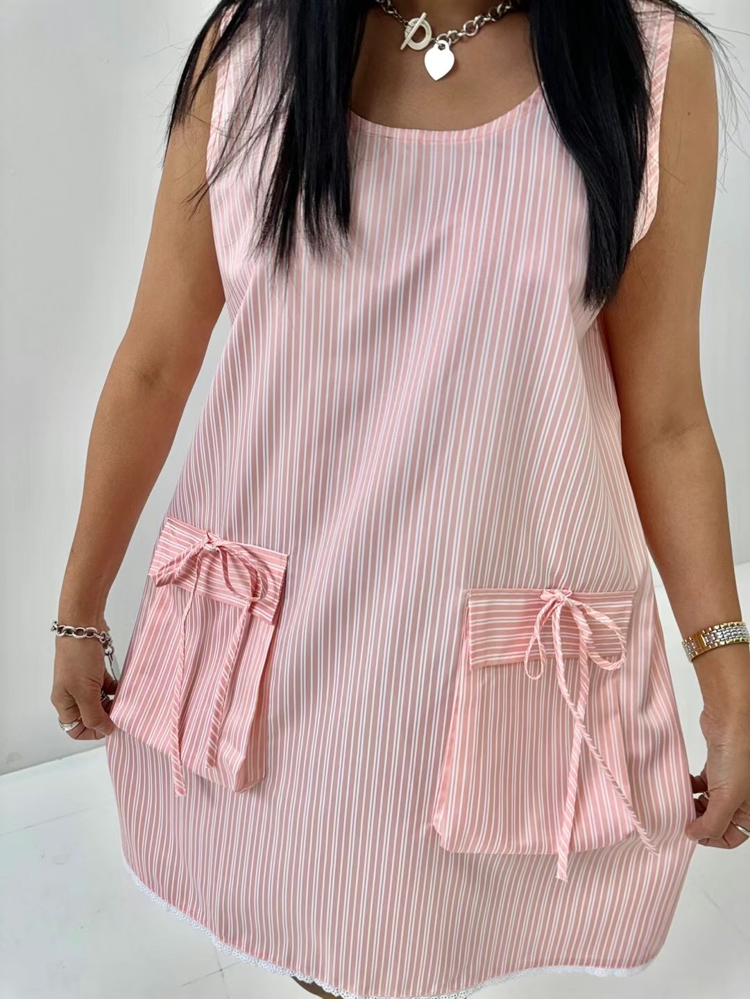 LIKE A韓國直郵東大門實拍女士新品24秋夏職業連衣裙口袋LIKE A連衣裙