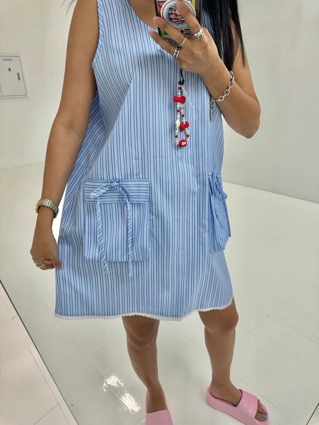 LIKE A韓國直郵東大門實拍女士新品24秋夏職業連衣裙口袋LIKE A連衣裙圖色2