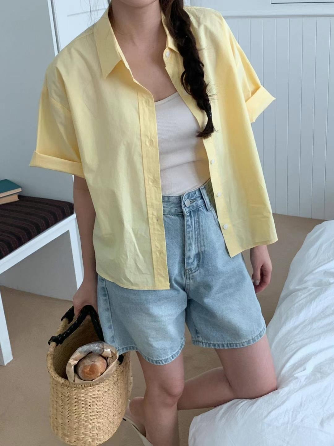 Street newyork韓國直郵東大門代購女裝新款休閑襯衫蕾絲衫BANANA N.Y襯衫/蕾絲衫
