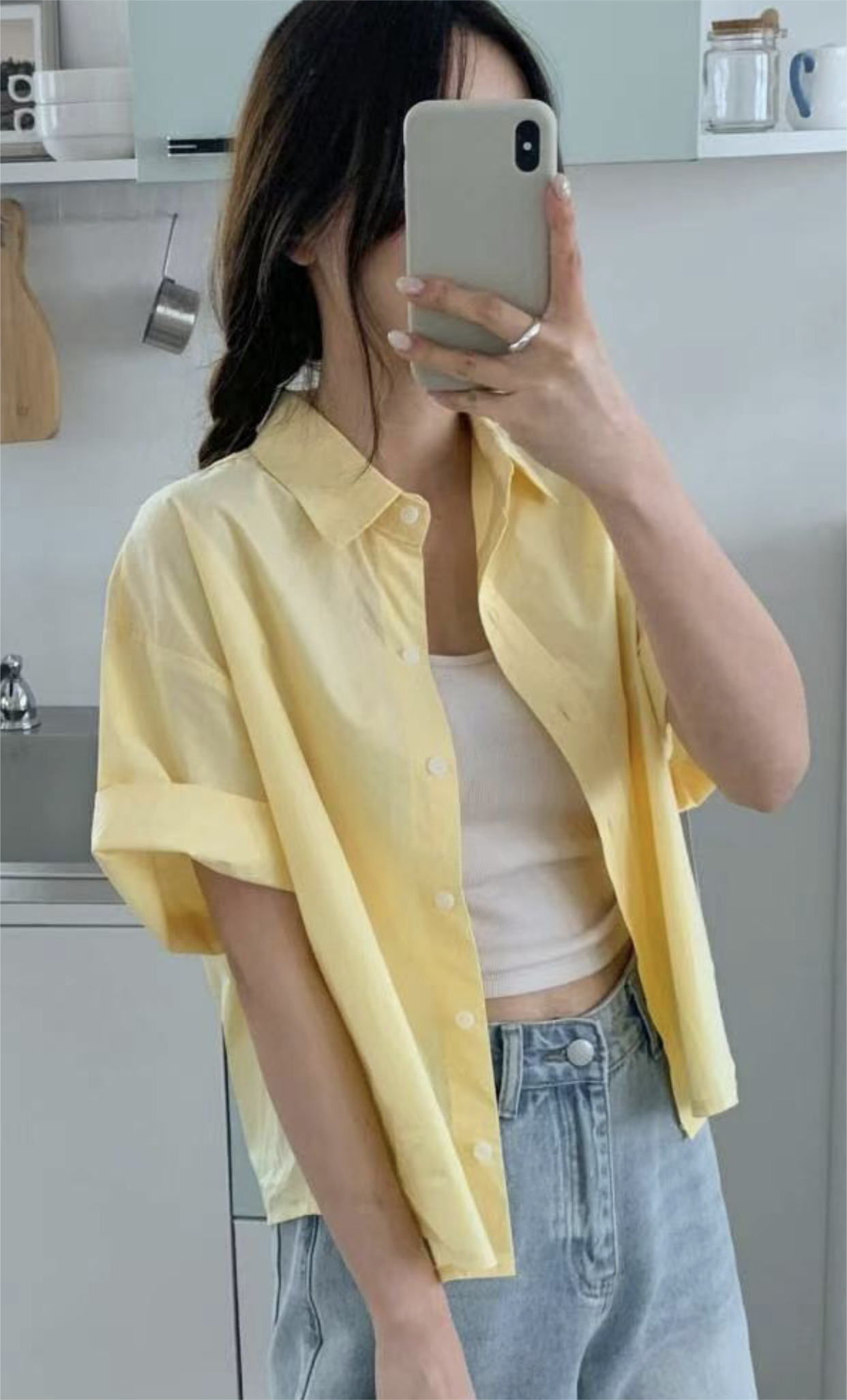 Street newyork韓國直郵東大門代購女裝新款休閑襯衫蕾絲衫BANANA N.Y襯衫/蕾絲衫圖色3