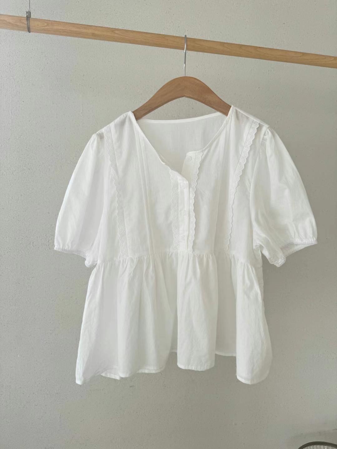 Street newyork韓國直郵東大門實拍女士新品熱賣襯衫蕾絲衫BANANA N.Y襯衫/蕾絲衫