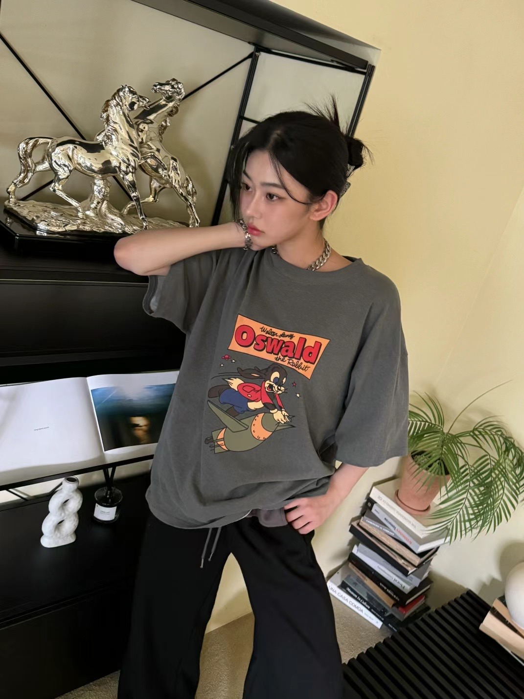 LOVEINWORLD韓國直郵女裝新品休閑熱賣24秋夏職業推薦T恤GISELET恤
