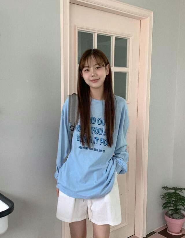 MERCY韓國直郵女士新品24秋夏職業真品人氣熱賣休閑長袖T恤MERCY長袖T恤