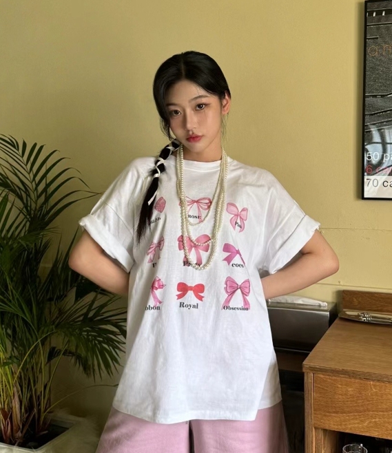 LOVEINWORLD韓國直郵東大門代購女士新款人氣熱賣職業休閑T恤GISELET恤圖色2
