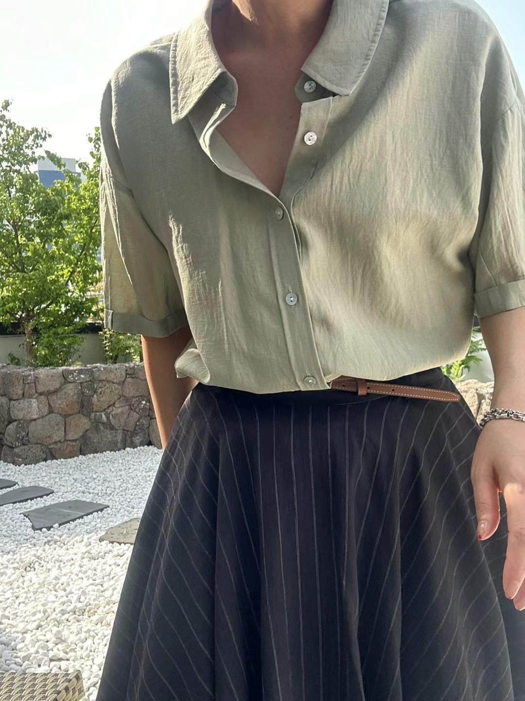 ALLURE韓國直郵東大門代購女裝新品休閑人氣襯衫蕾絲衫寬松ALLURE襯衫/蕾絲衫圖色2