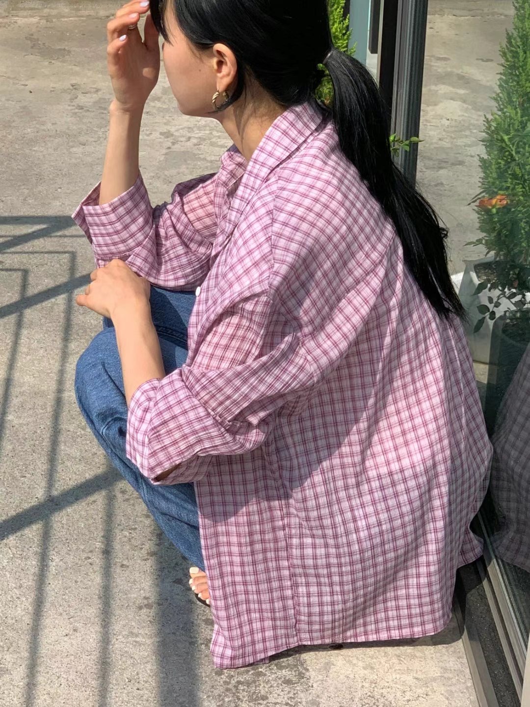 ACRE韓國直郵女士新品24秋夏熱賣職業推薦休閑襯衫蕾絲衫ACRE襯衫/蕾絲衫