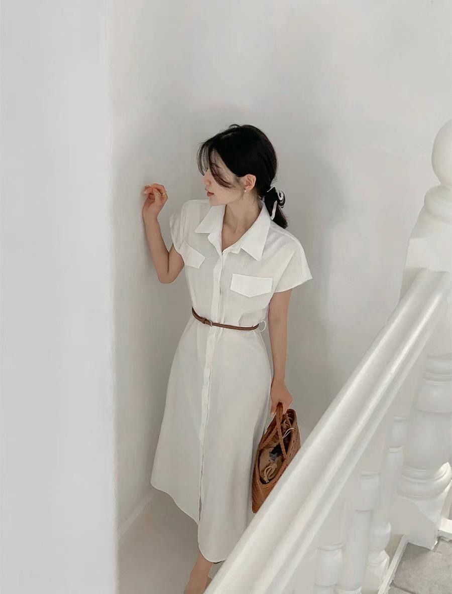 RO:HEART韓國直郵東大門代購女裝新品24秋夏連衣裙含腰帶RO:HEART連衣裙