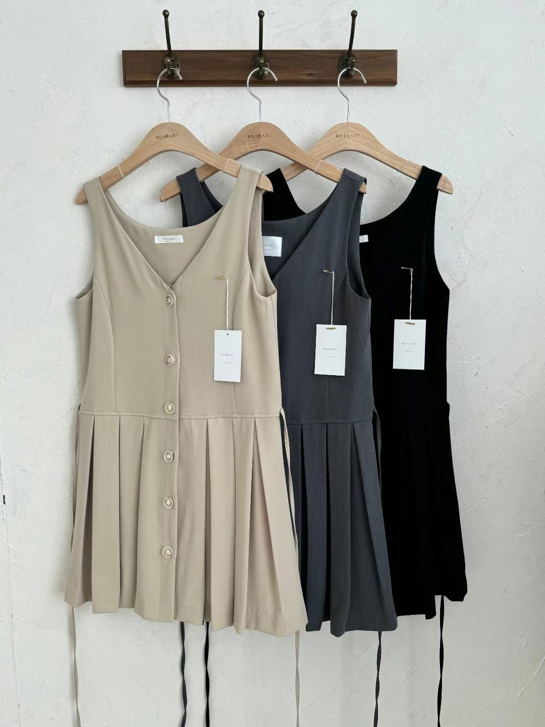 RO:HEART韓國直郵女裝新品真品熱賣休閑職業人氣連衣裙褶皺RO:HEART連衣裙