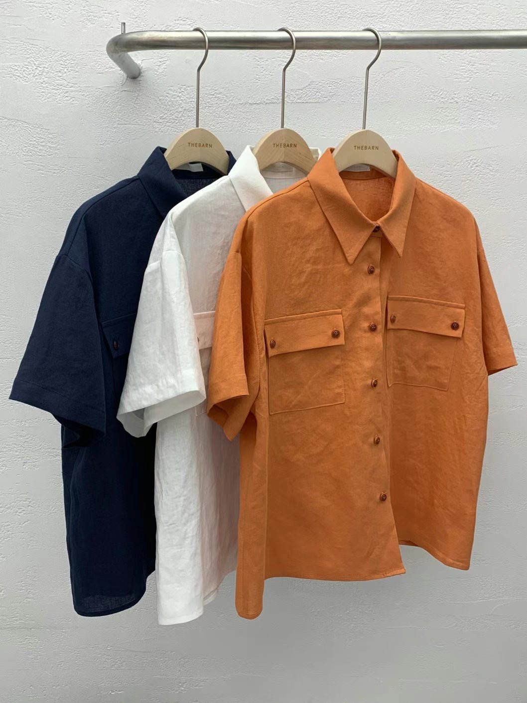 THEBARN韓國直郵東大門實拍女士新品休閑熱賣襯衫蕾絲衫亞麻THEBARN襯衫/蕾絲衫