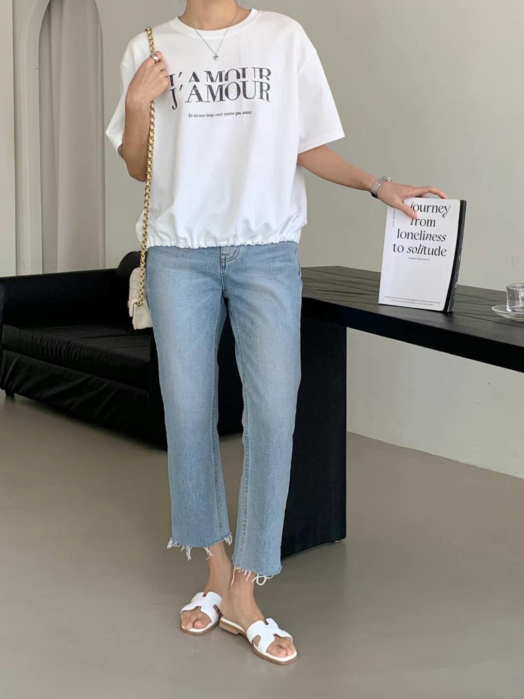 J B直郵韓國代購女士新款熱賣真品人氣24秋夏時尚休閑T恤J BT恤