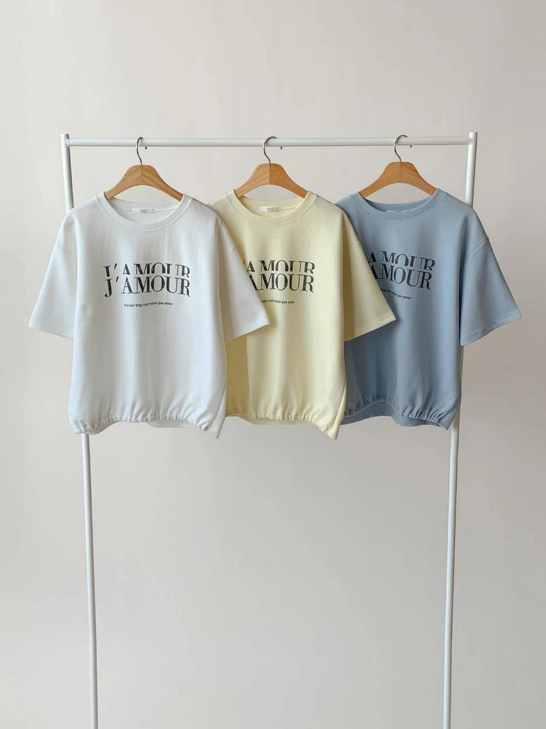 J B直郵韓國代購女士新款熱賣真品人氣24秋夏時尚休閑T恤J BT恤圖色2左二色