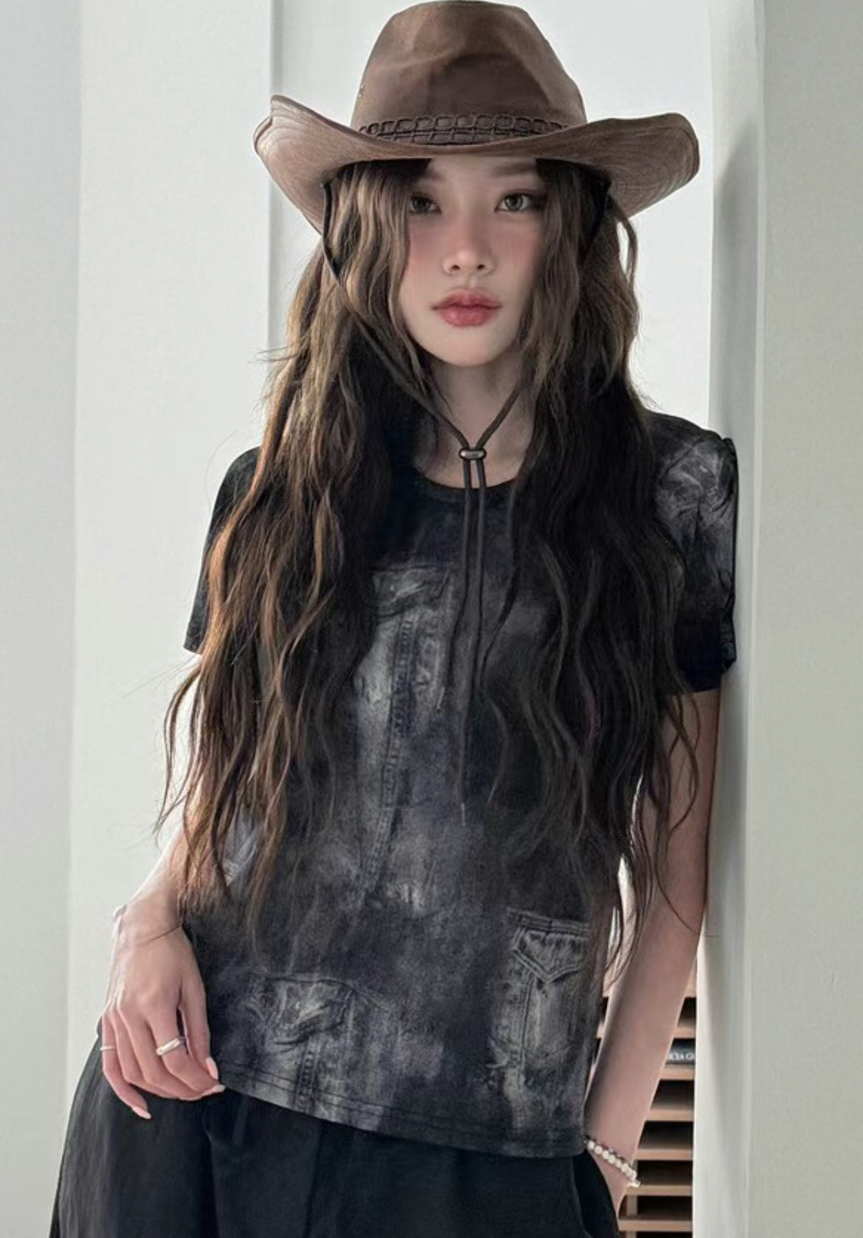 AMANNISH韓國直郵女裝新款休閑真品24秋夏推薦時尚職業T恤AMANNISHT恤圖色3