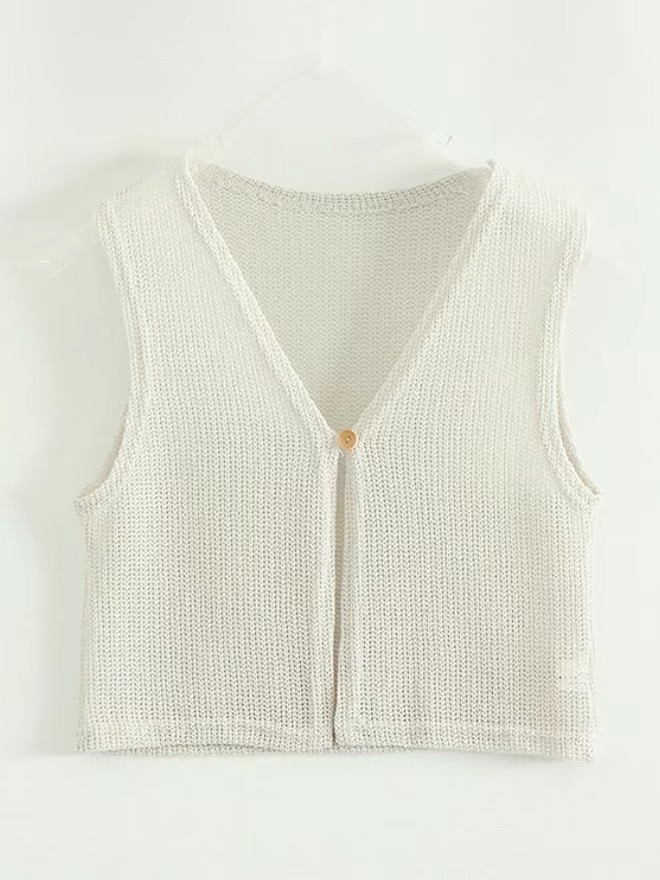 AMANNISH韓國直郵女士新款真品職業推薦休閑熱賣24秋夏馬甲亞麻AMANNISH馬甲圖色2