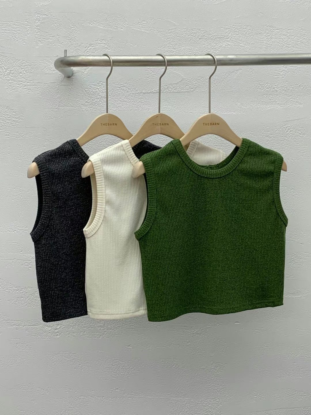 THEBARN韓國直郵東大門實拍女士新品人氣推薦休閑馬甲兩面可穿THEBARN馬甲圖色2左二色