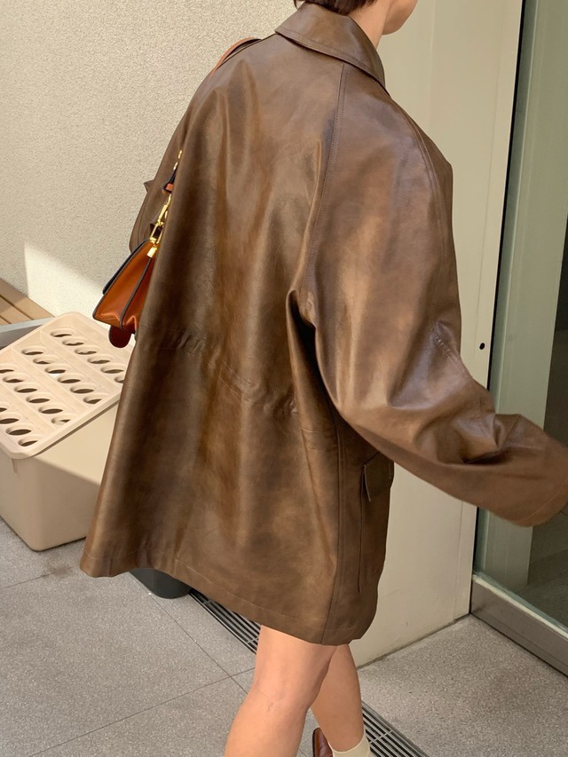 Sendtwo韓國直郵東大門實拍女裝新品休閑真品熱賣時尚推薦皮衣SENDTWO皮衣