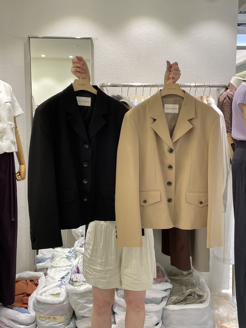 Sendtwo韓國直郵東大門實拍女士新品人氣24秋夏熱賣時尚夾克SENDTWO夾克