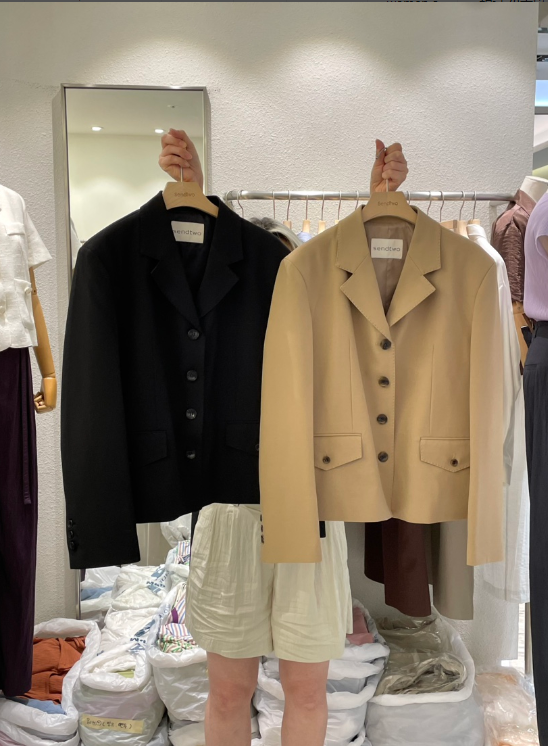 Sendtwo韓國直郵東大門實拍女士新品人氣24秋夏熱賣時尚夾克SENDTWO夾克圖色2左二色
