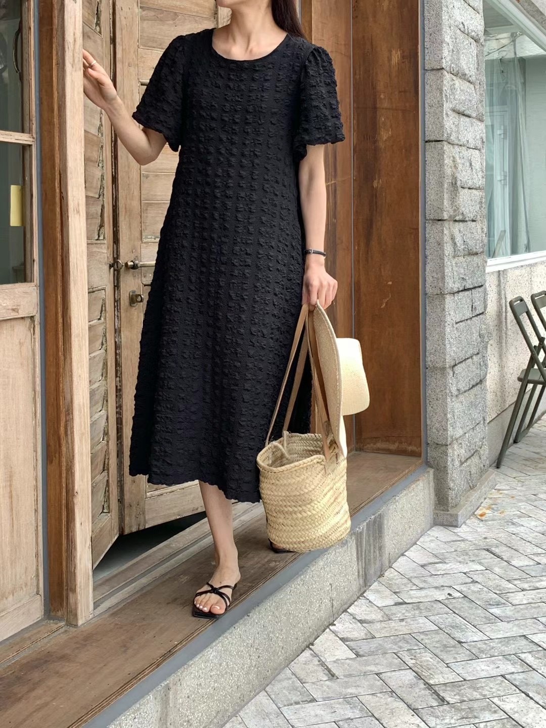 CLEAN韓國直郵東大門實拍女裝新品24秋夏推薦真品時尚連衣裙CLEAN連衣裙