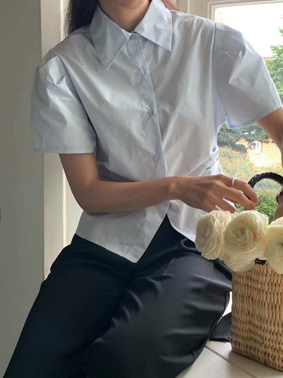 CLEAN韓國直郵東大門代購女裝新品熱賣時尚真品休閑襯衫蕾絲衫CLEAN襯衫/蕾絲衫