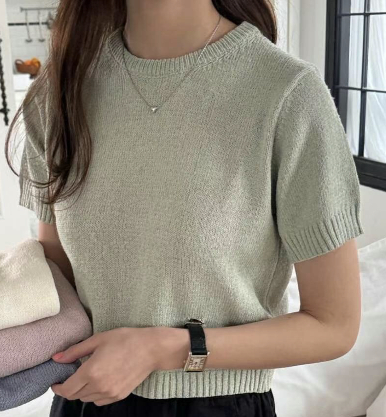 ANNSTORY韓國直郵女裝新款休閑人氣真品24秋夏推薦針織衫ANNSTORY針織衫