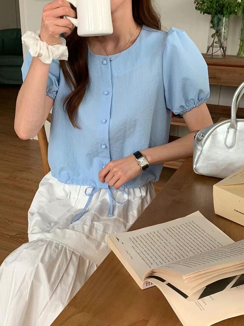 ANNSTORY韓國直郵東大門實拍女士新款休閑熱賣時尚襯衫蕾絲衫ANNSTORY襯衫/蕾絲衫