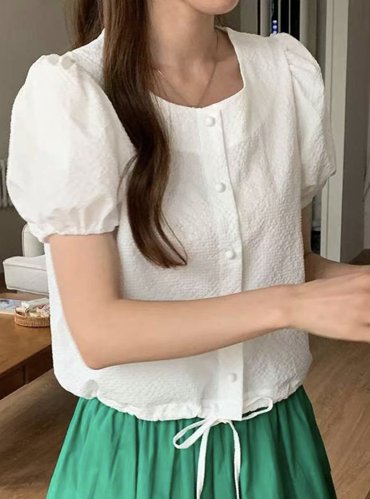 ANNSTORY韓國直郵東大門實拍女士新款休閑熱賣時尚襯衫蕾絲衫ANNSTORY襯衫/蕾絲衫圖色1