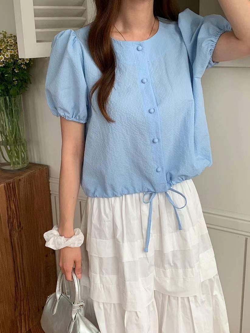 ANNSTORY韓國直郵東大門實拍女士新款休閑熱賣時尚襯衫蕾絲衫ANNSTORY襯衫/蕾絲衫圖色2