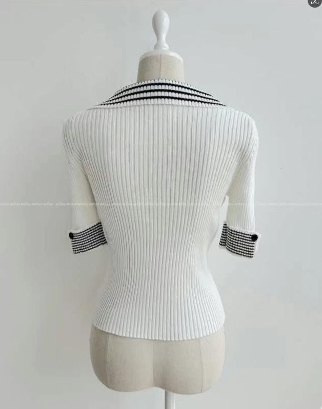 SMILE韓國直郵東大門代購女士新品人氣職業熱賣休閑針織衫羅紋SMILE針織衫