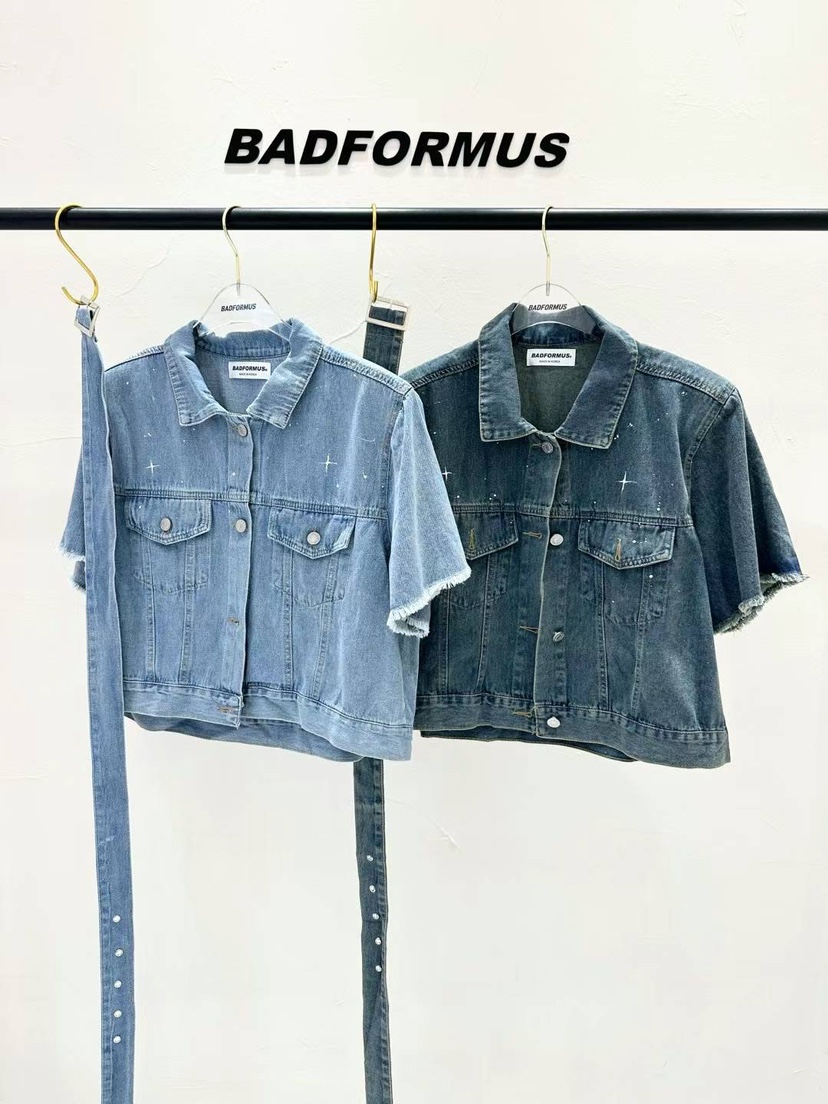 BADFORMUS韓國直郵東大門實拍女士新品24秋夏時尚夾克腰帶BADFORMUS夾克