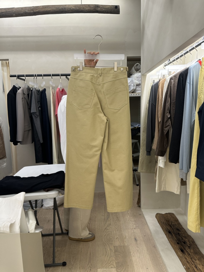 Waller韓國直郵東大門代購女裝新品時尚推薦職業休閑褲斜紋布NOTHING休閑褲