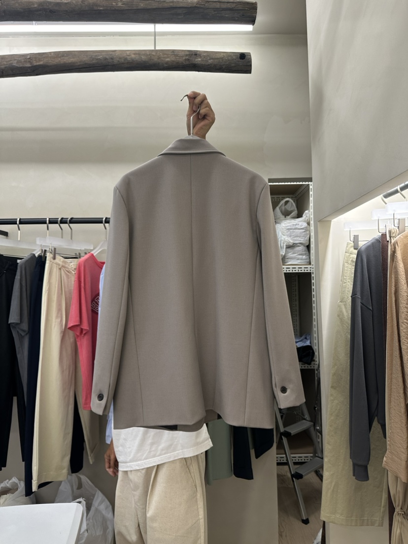 Waller直郵韓國代購女裝新品24春夏熱賣休閑職業夾克羊毛NOTHING夾克