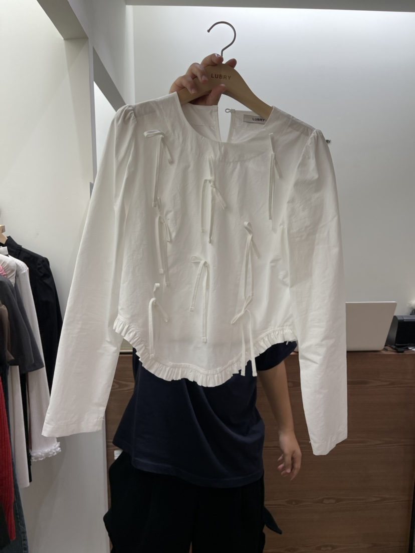 LUBRY韓國直郵女裝新品職業熱賣時尚推薦人氣真品襯衫蕾絲衫NOPROBLEM襯衫/蕾絲衫圖色1