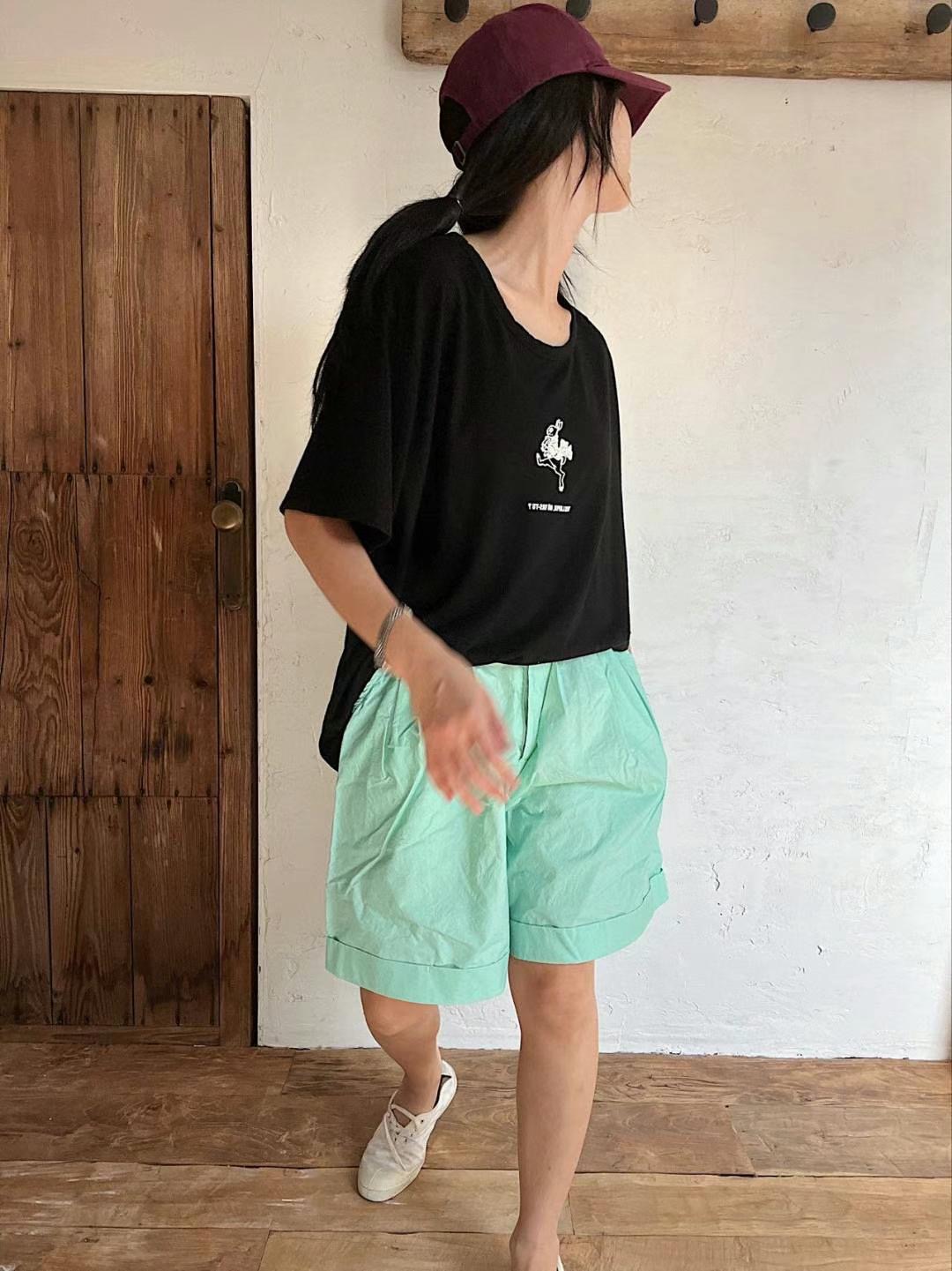 FEBRUUARY韓國直郵女裝新款24秋夏真品推薦休閑短褲緊身褲WOODEN短褲