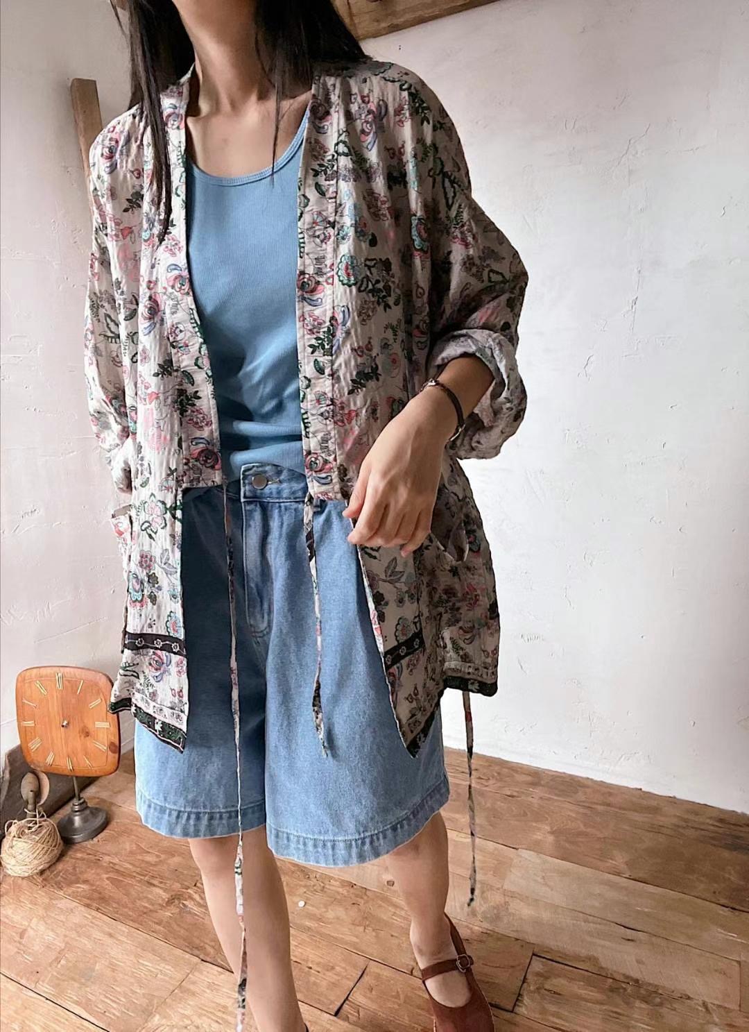 FEBRUUARY韓國直郵東大門實拍女士新品推薦休閑時尚襯衫蕾絲衫WOODEN襯衫/蕾絲衫