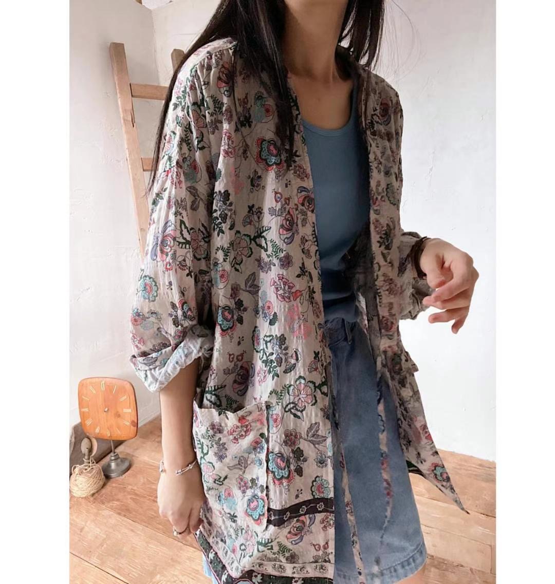 FEBRUUARY韓國直郵東大門實拍女士新品推薦休閑時尚襯衫蕾絲衫WOODEN襯衫/蕾絲衫圖色1