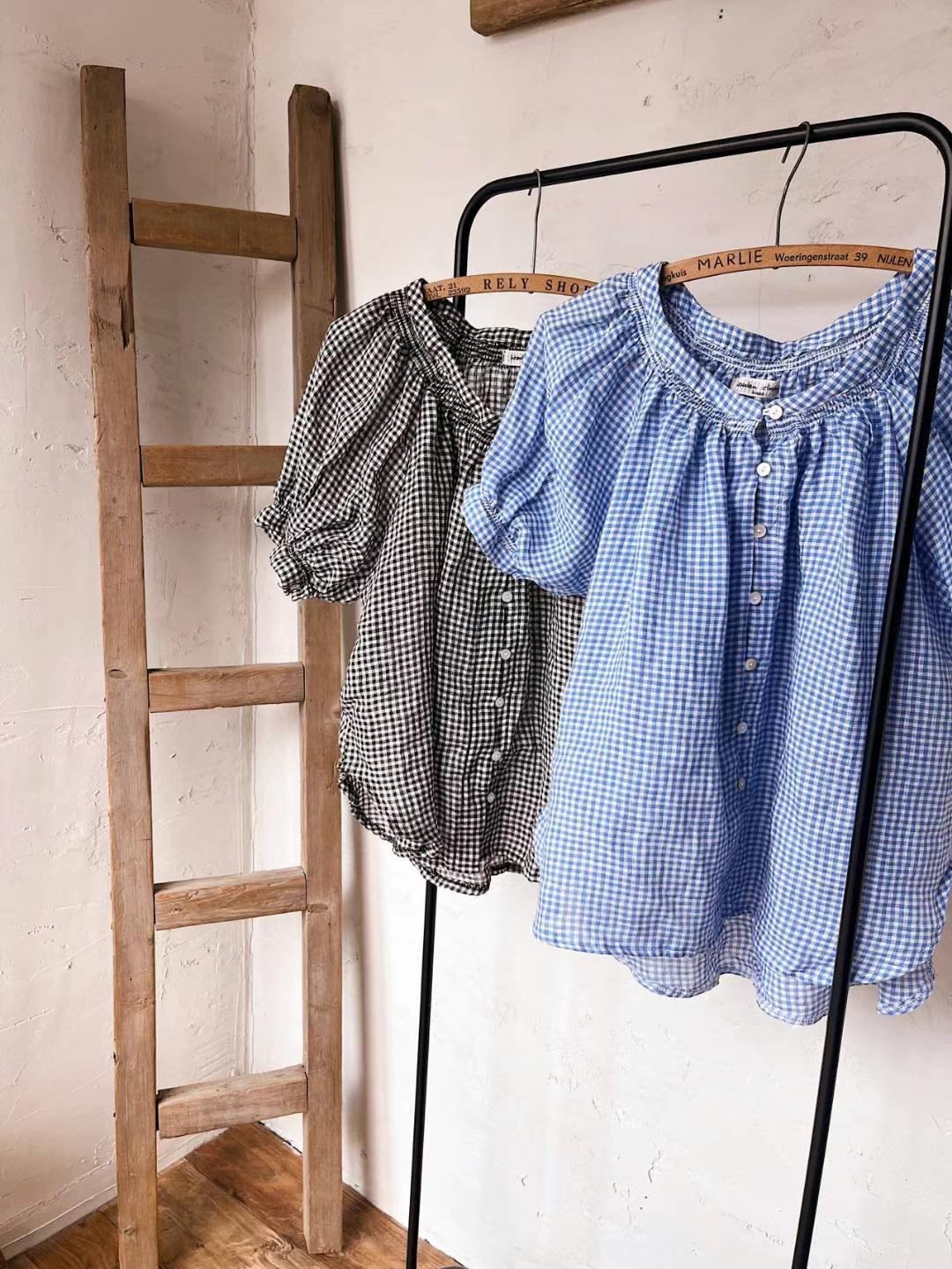 FEBRUUARY直郵韓國代購女裝新品休閑職業真品熱賣襯衫蕾絲衫WOODEN襯衫/蕾絲衫