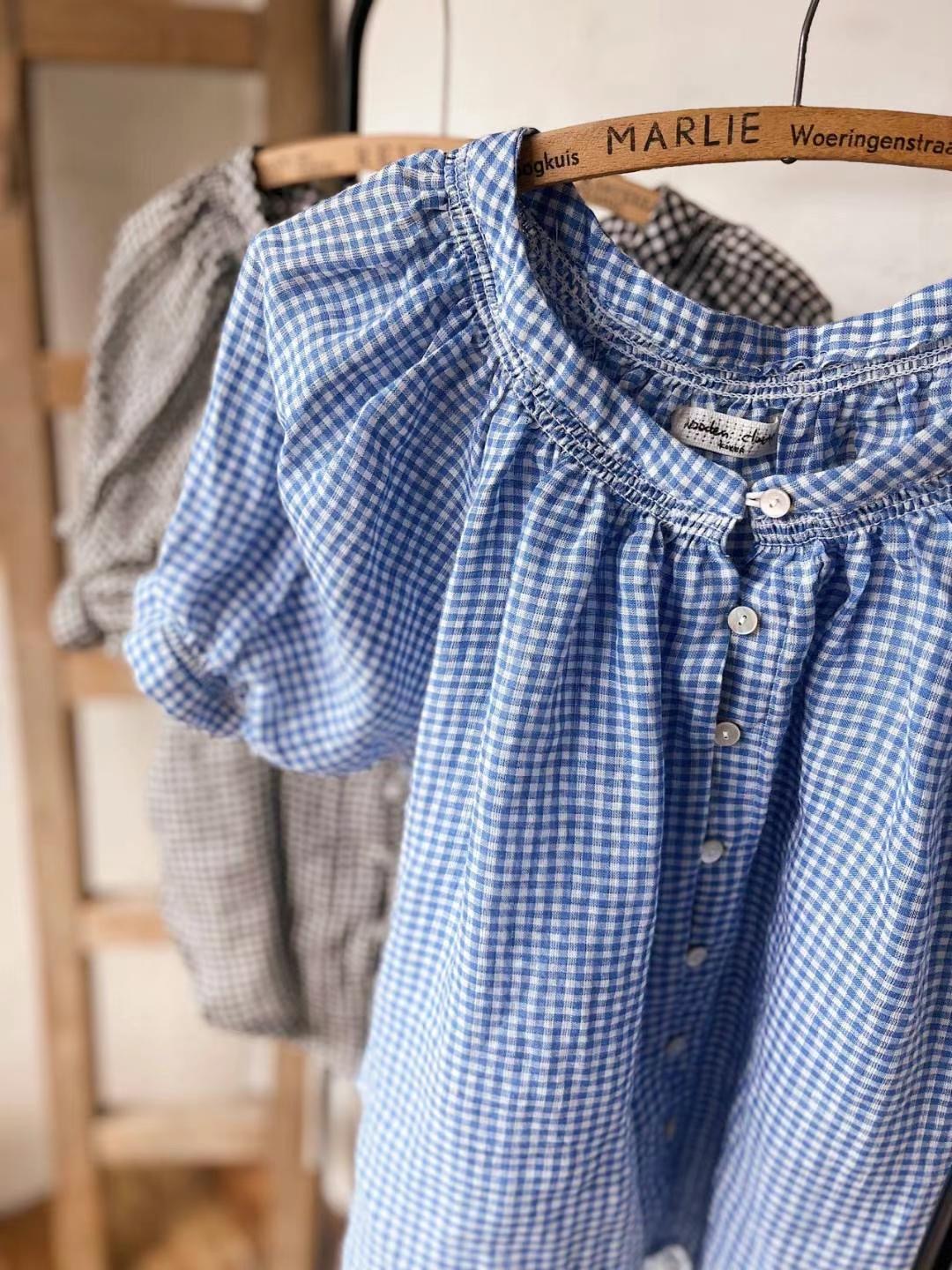 FEBRUUARY直郵韓國代購女裝新品休閑職業真品熱賣襯衫蕾絲衫WOODEN襯衫/蕾絲衫